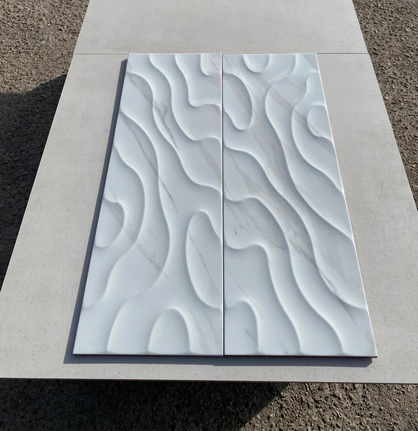 Piastrelle 25x75 Calacatta brillo decoro lucido