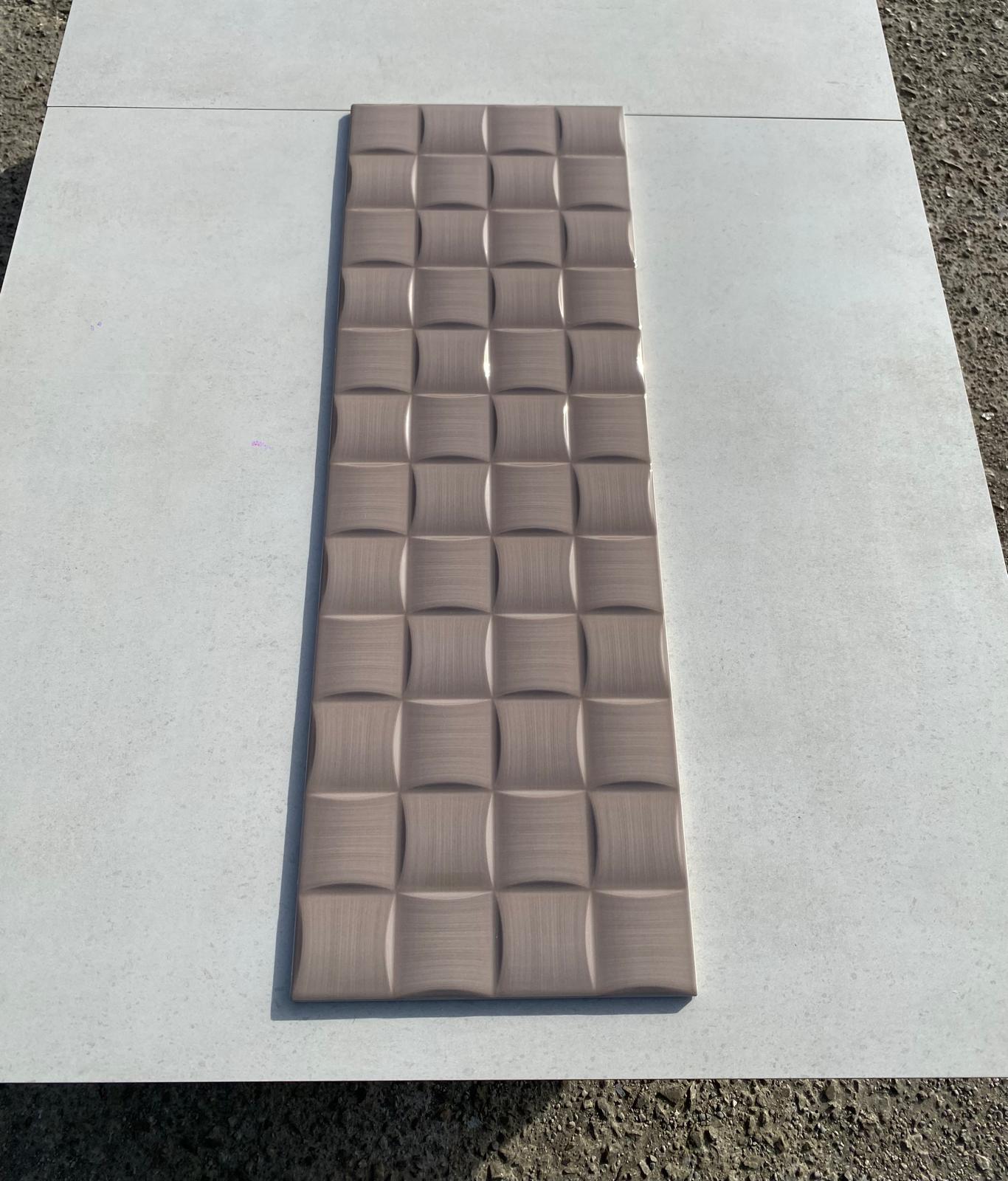 Piastrelle 25x75 Linear dama fango lucido