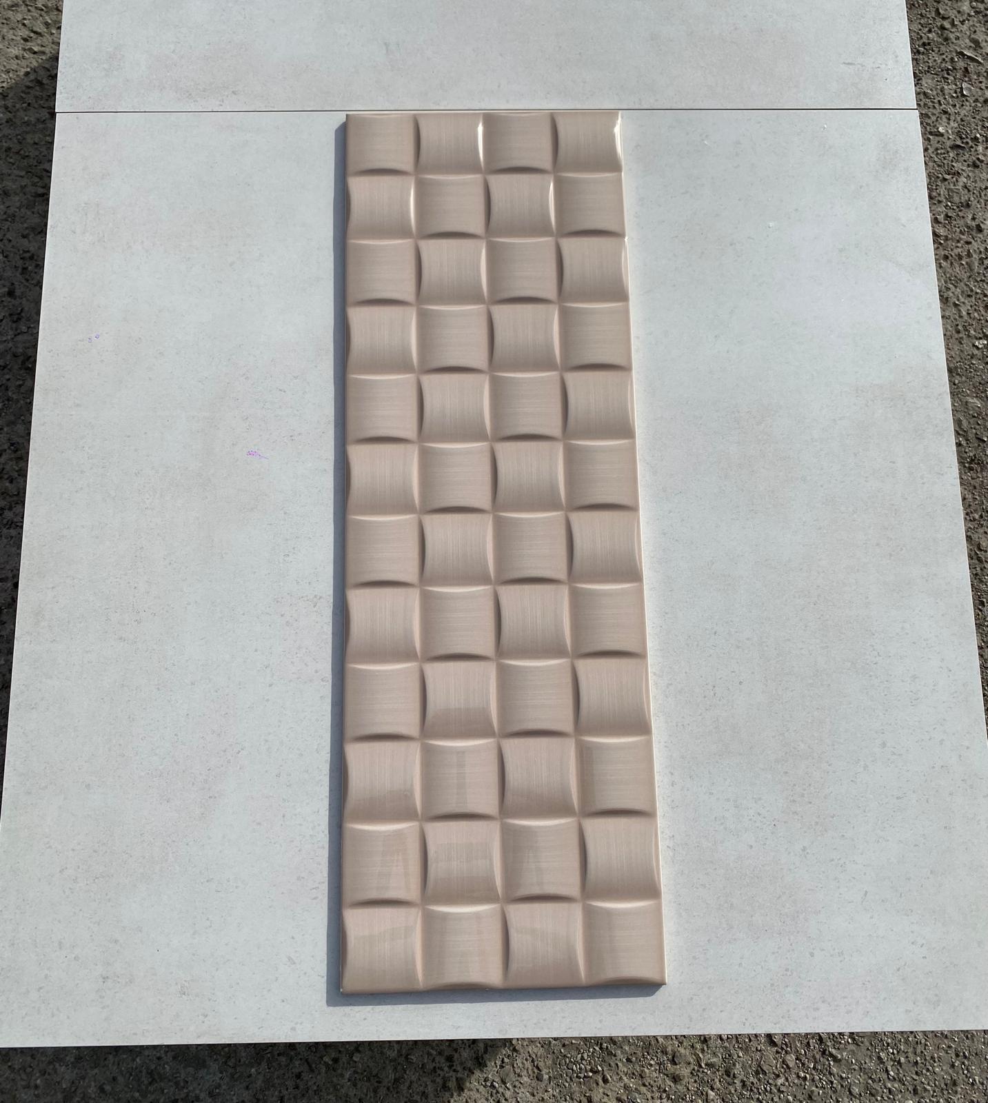 Piastrelle 25x75 Linear dama nocciola lucido