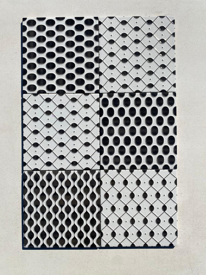 Piastrelle 20x20 Chic mix glossy bianco nero patchwork