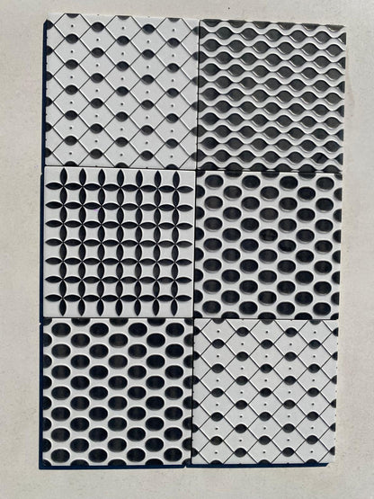 Piastrelle 20x20 Chic mix matt bianco e nero patchwork