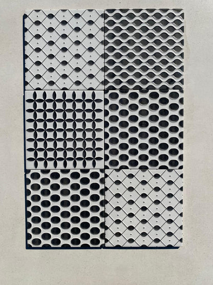 Piastrelle 20x20 Chic mix matt bianco e nero patchwork
