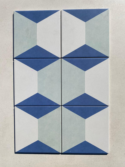 Piastrella 20x20 Dement prospect blu decoro matt