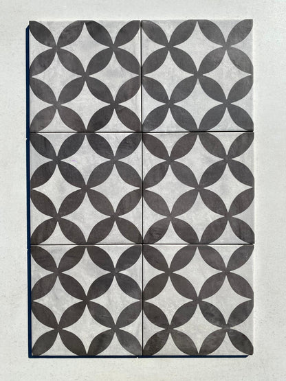 Piastrelle 20x20 Serie Terra astro f bianco nero matt
