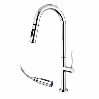 Miscelatore monocomando lavello cucina Slim D30 con doccetta a 2 getti