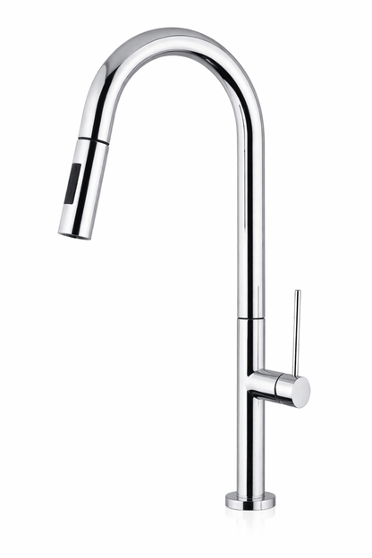 Miscelatore monocomando lavello cucina Slim D30 con doccetta a 2 getti