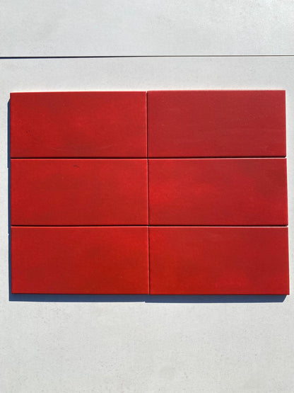 Piastrelle 12x24.5 klinker m15 rosso