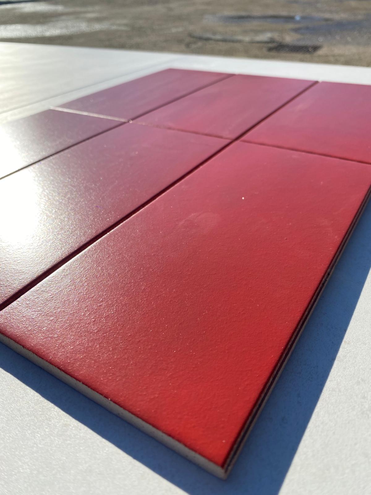 Piastrelle 12x24.5 klinker m15 rosso