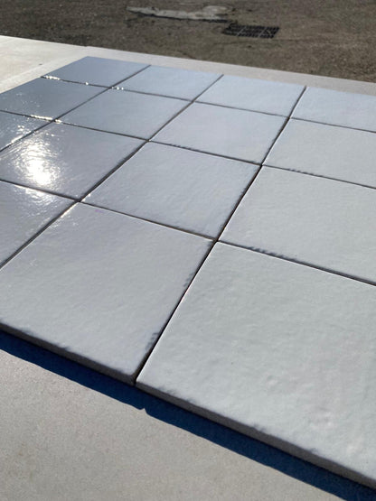 Piastrelle 15x15 Amalfi bianco azzurro lucido