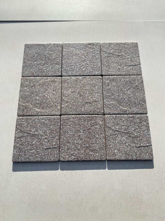 Piastrelle 15x15 Porfido grigio tono R535 pietra da esterno