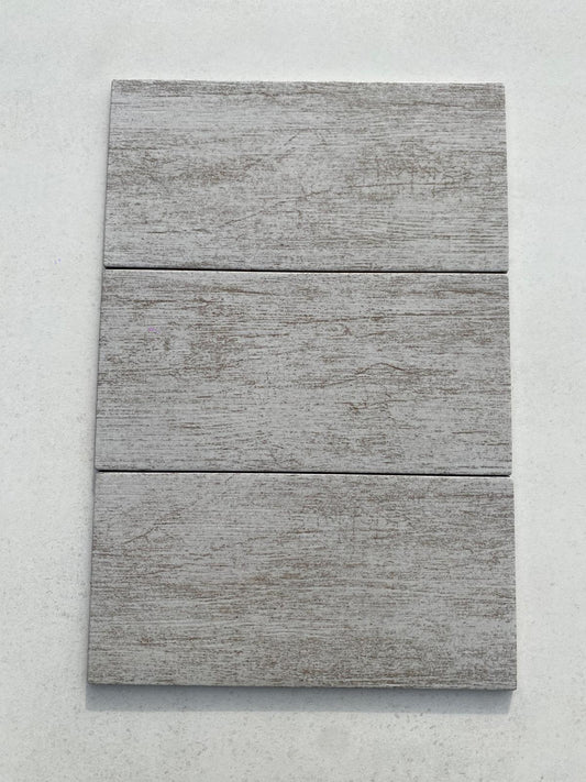 Piastrelle 15x30 Wood grigio da esterno R9