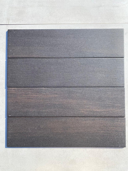Piastrelle 15x60 Easy wood wengè R11 marrone scuro da esterno