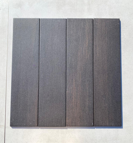 Piastrelle 15x60 Easy wood wengè R11 marrone scuro da esterno