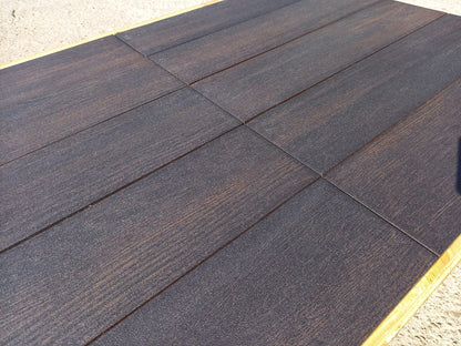 Piastrelle 15x60 Easy wood wengè R11 marrone scuro da esterno