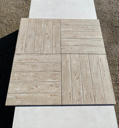 Piastrelle 45x45 Cuba beige legno da esterno