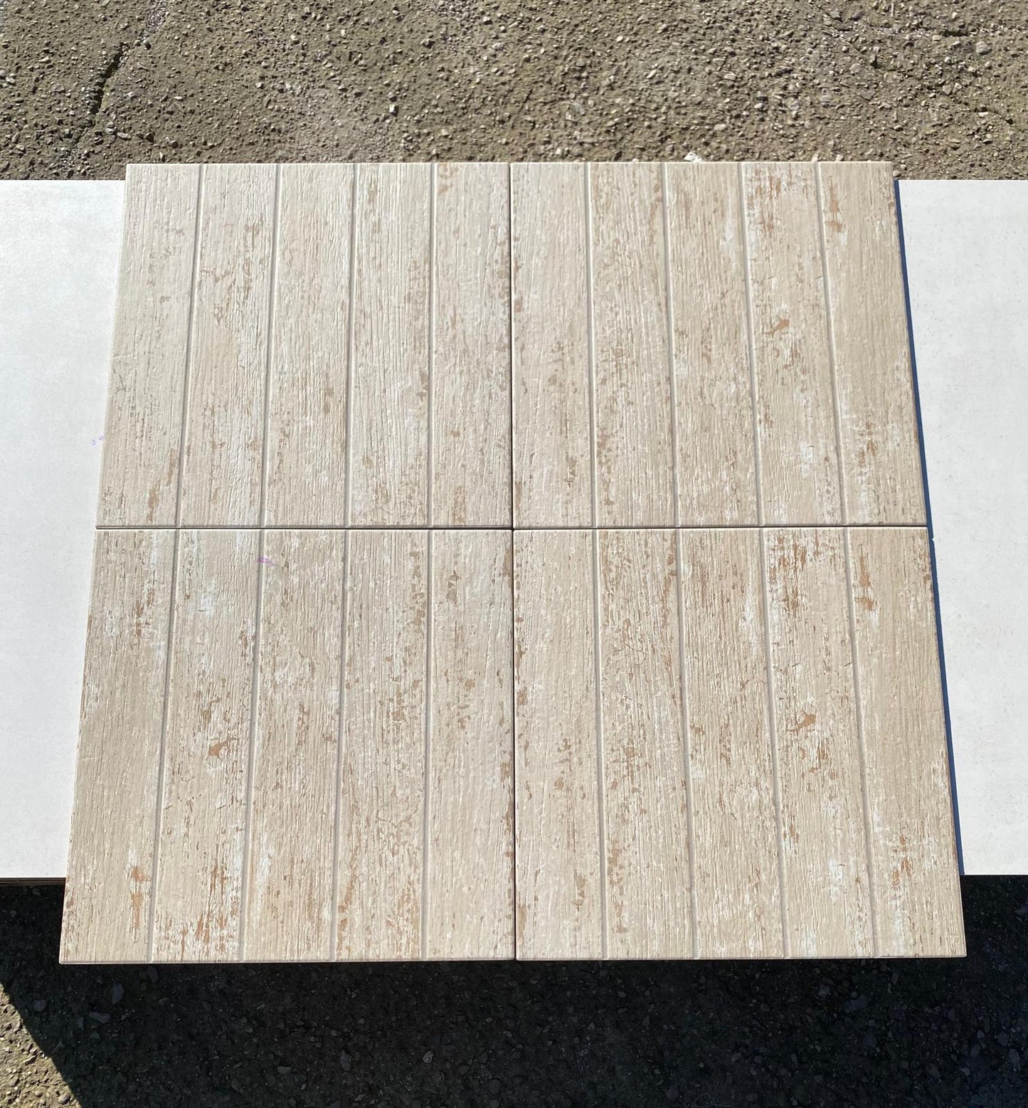 Piastrelle 45x45 Cuba beige legno da esterno