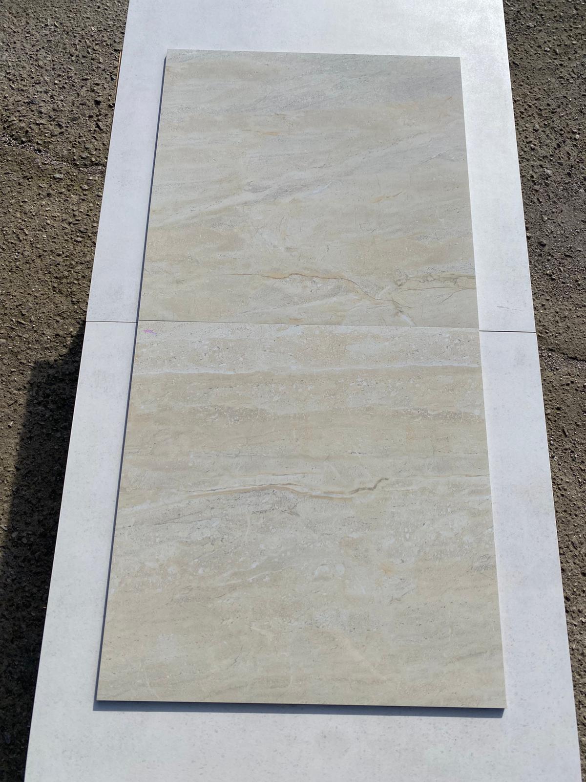 Piastrelle 60x60 Ambra beige rettificato lucido marmo