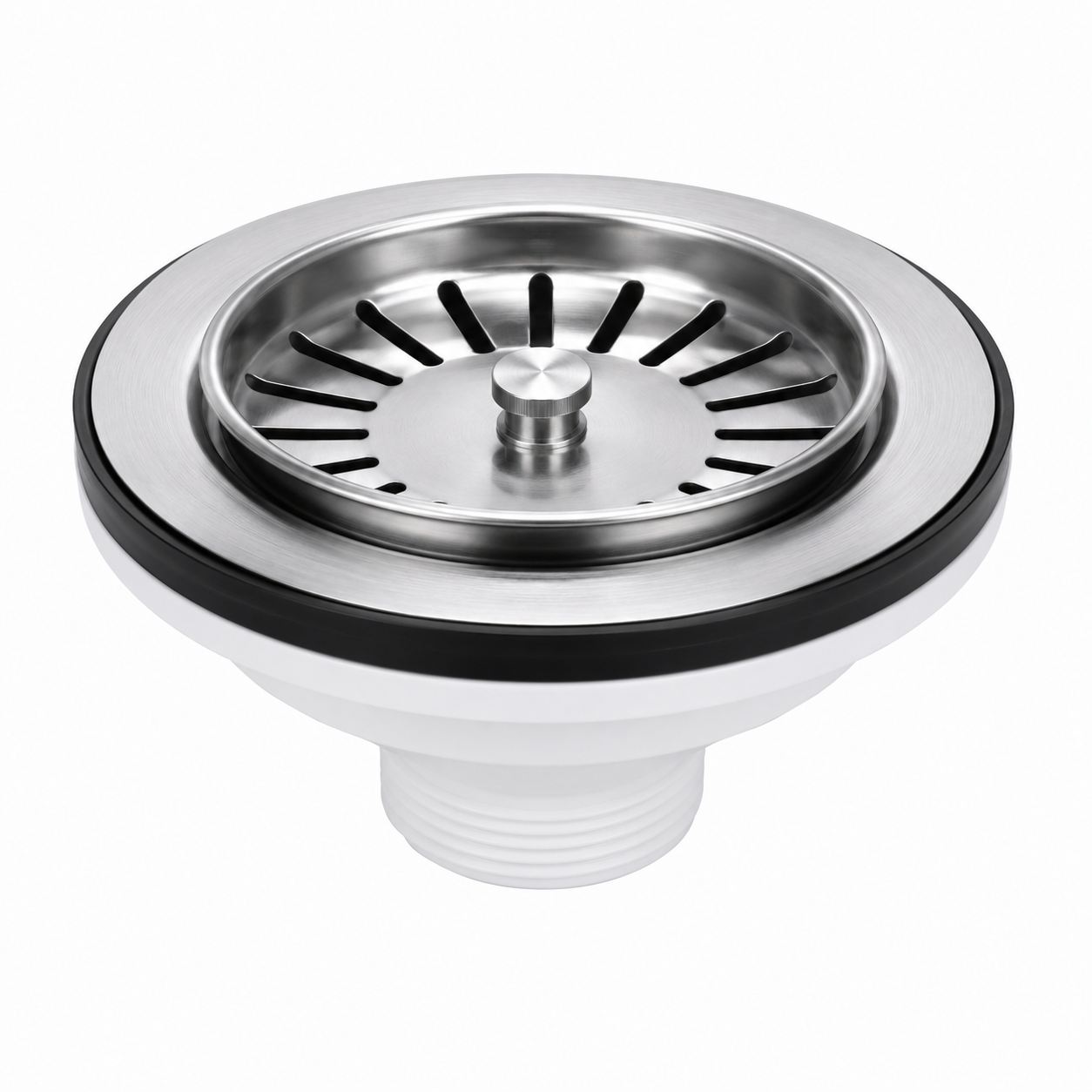 Piletta basket Senza troppopieno - Piletta con cestello inox per lavello cucina – Resistente e facile da installare