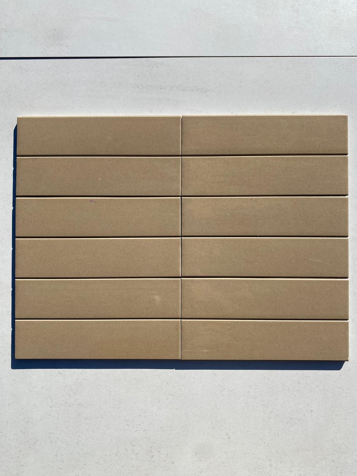 Piastrelle 12x.24.5 klinker beige lucido