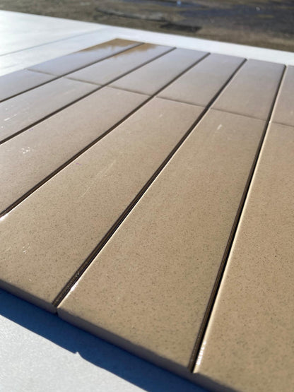 Piastrelle 12x.24.5 klinker beige lucido