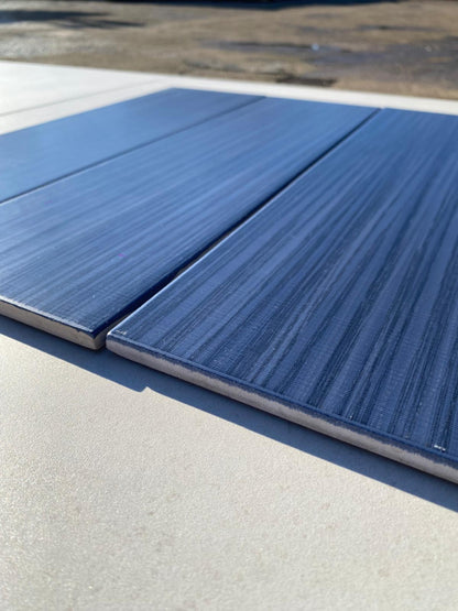 Piastrelle 15x60 Blu moro rettificato