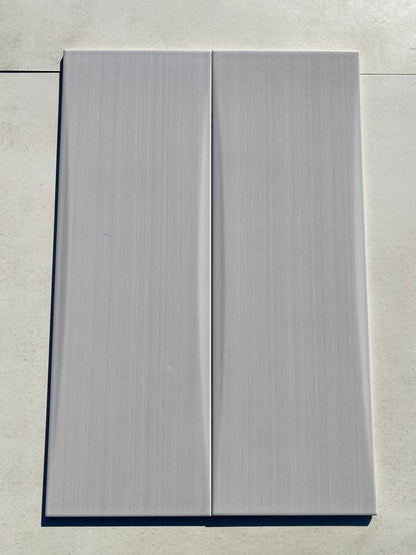 Piastrelle 25x75 Linear grigio in rilievo lucido