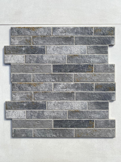 Piastrelle 30.5x56.5 London mattoncini grigio riverimento da esterno