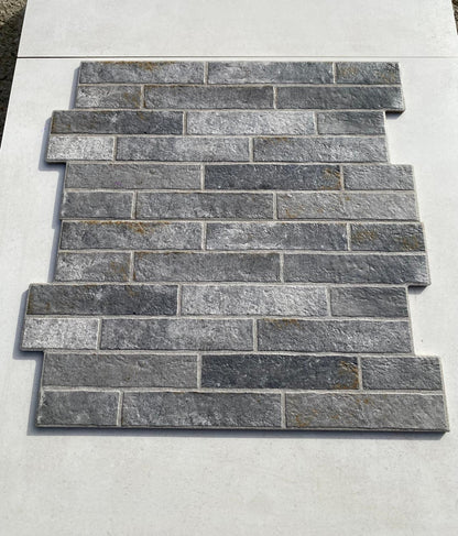 Piastrelle 30.5x56.5 London mattoncini grigio riverimento da esterno