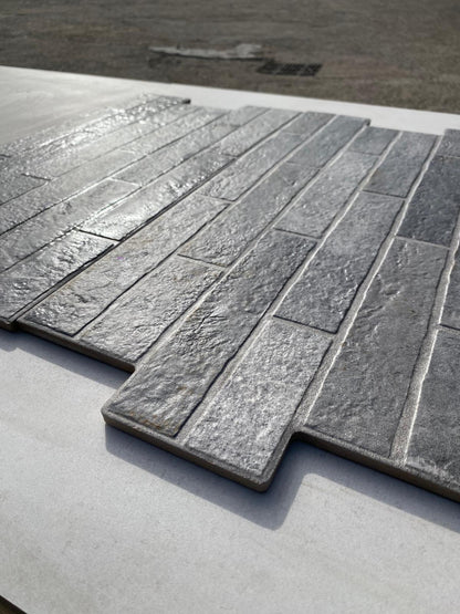 Piastrelle 30.5x56.5 London mattoncini grigio riverimento da esterno