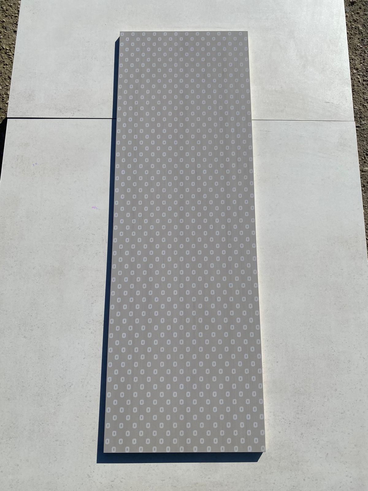 Piastrelle 30.5x91.5 D. Mono fud grigio decorato rettificato matt