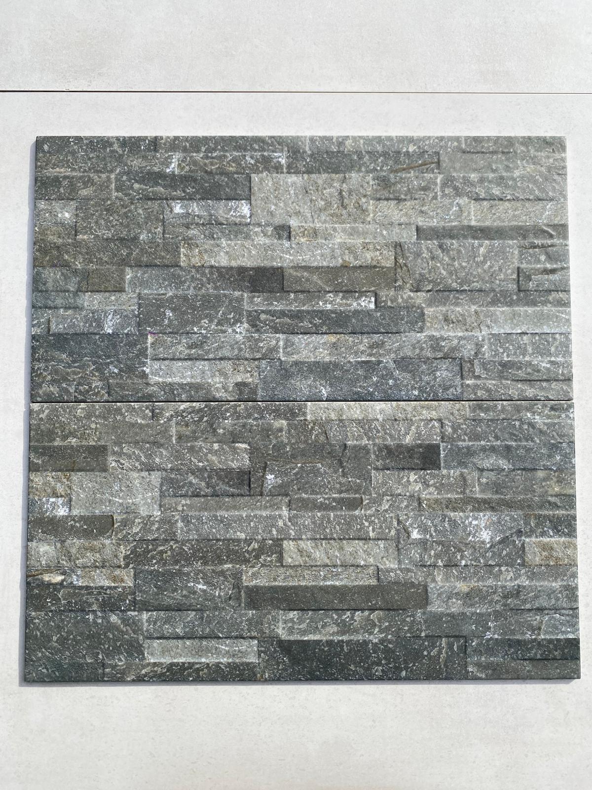 Piastrelle 30x60 Muretto quarzite grafite rivestimento da esterno