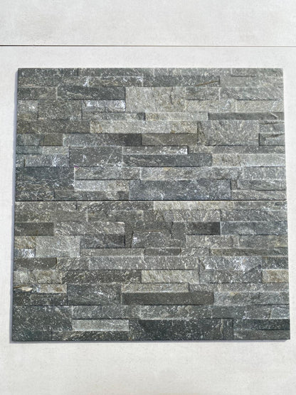 Piastrelle 30x60 Muretto quarzite grafite rivestimento da esterno