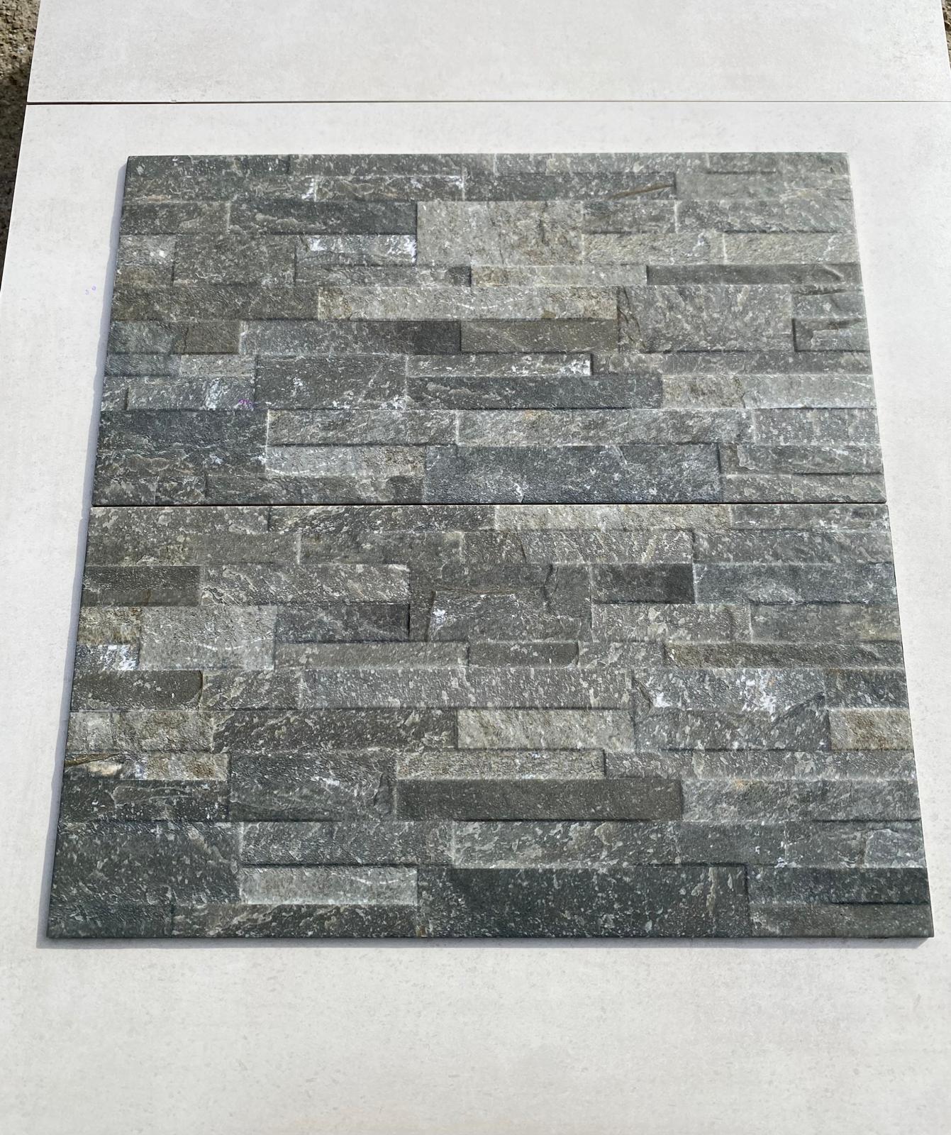 Piastrelle 30x60 Muretto quarzite grafite rivestimento da esterno