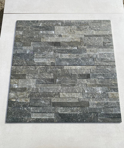 Piastrelle 30x60 Muretto quarzite grafite rivestimento da esterno