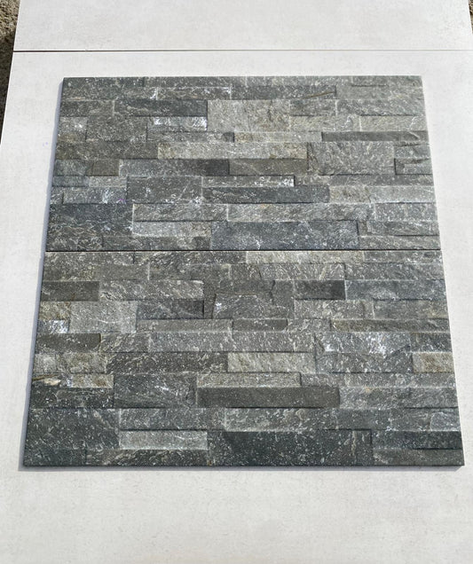 Piastrelle 30x60 Muretto quarzite grafite rivestimento da esterno