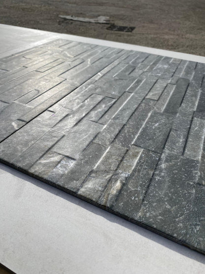 Piastrelle 30x60 Muretto quarzite grafite rivestimento da esterno