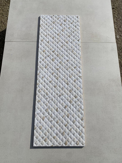 Piastrelle 30x90 Mos Lucia beige squame glossy rettificato