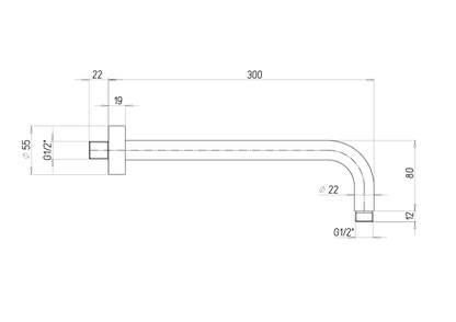 Braccio doccia tondo cm 30 Jacuzzi